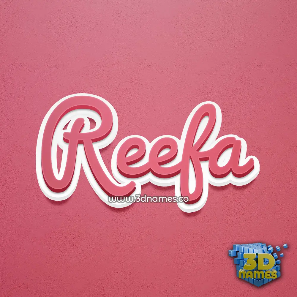 reefa in Red Scribble style - 3D name wallpaper