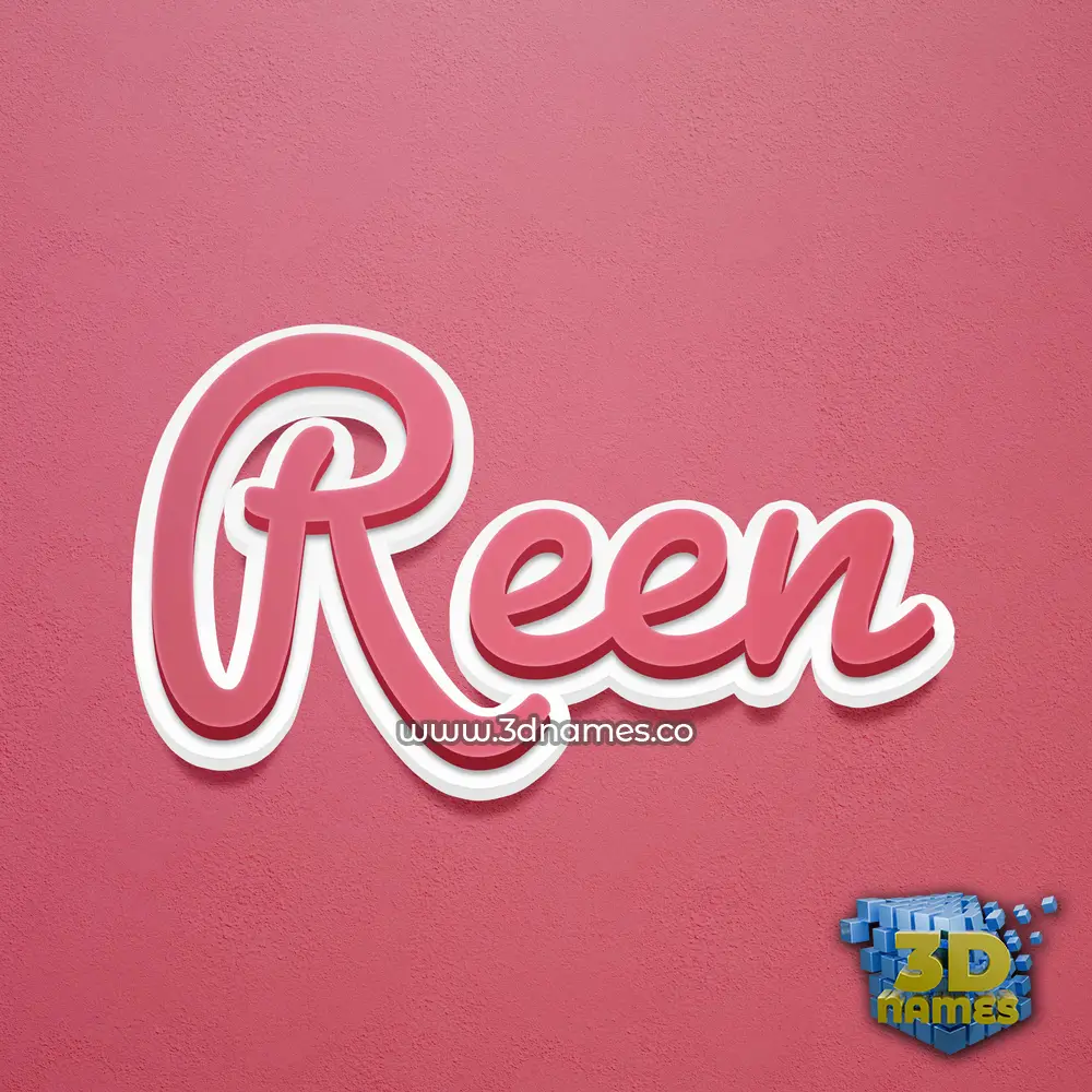 reen in Red Scribble style - 3D name wallpaper reen in Red Scribble style - 3D name wallpaper