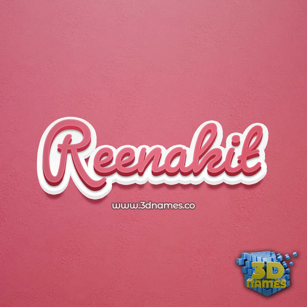 reenakit in Red Scribble style - 3D name wallpaper reenakit in Red Scribble style - 3D name wallpaper