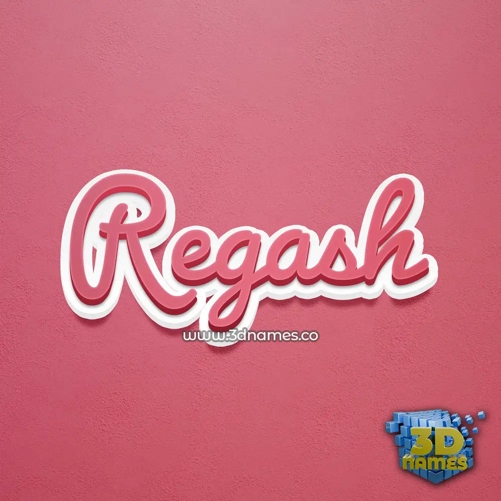 regash in Red Scribble style - 3D name wallpaper regash in Red Scribble style - 3D name wallpaper