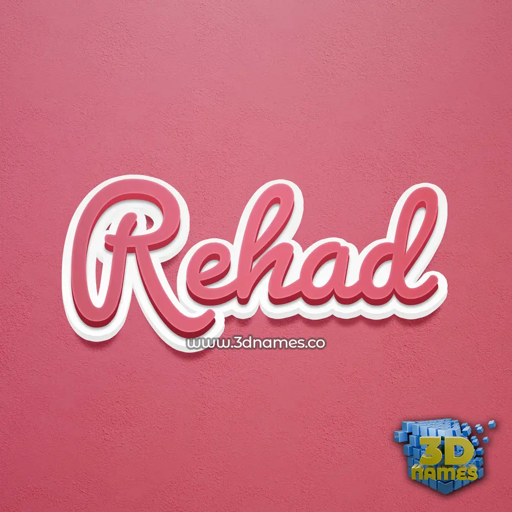 rehad in Red Scribble style - 3D name wallpaper rehad in Red Scribble style - 3D name wallpaper