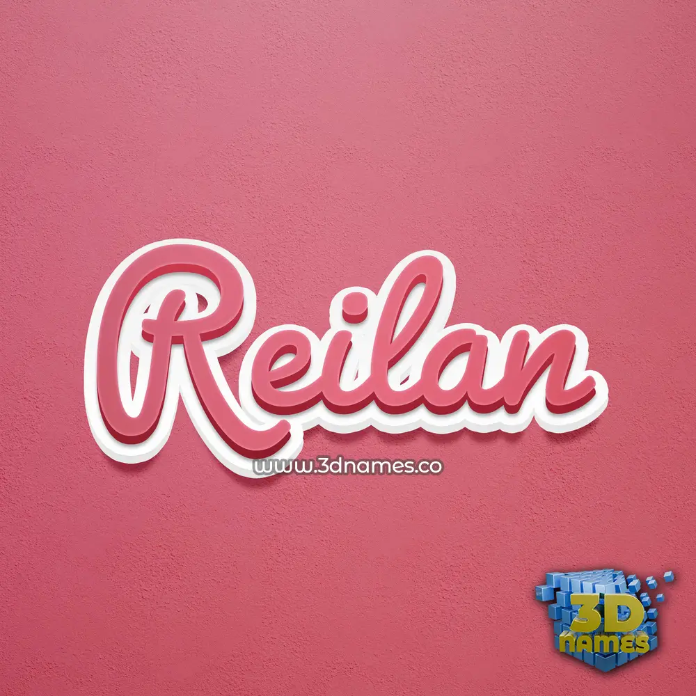 reilan in Red Scribble style - 3D name wallpaper