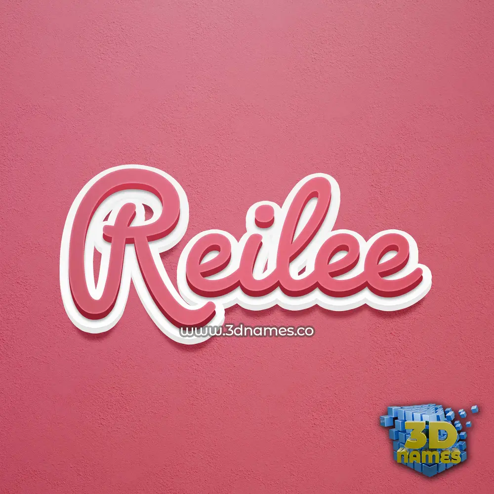 reilee in Red Scribble style - 3D name wallpaper