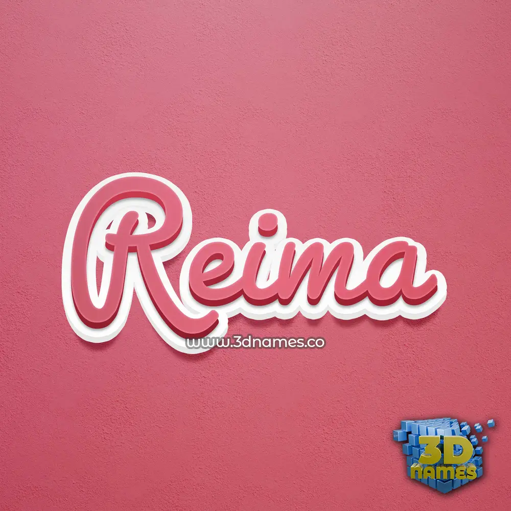 reima in Red Scribble style - 3D name wallpaper