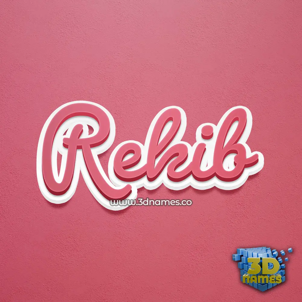 rekib in Red Scribble style - 3D name wallpaper rekib in Red Scribble style - 3D name wallpaper