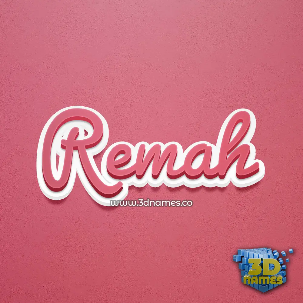 remah in Red Scribble style - 3D name wallpaper remah in Red Scribble style - 3D name wallpaper