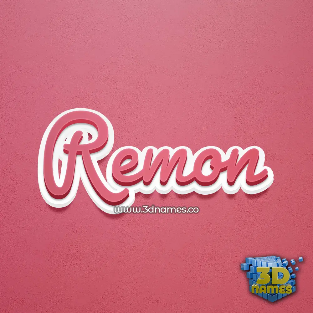 remon in Red Scribble style - 3D name wallpaper remon in Red Scribble style - 3D name wallpaper