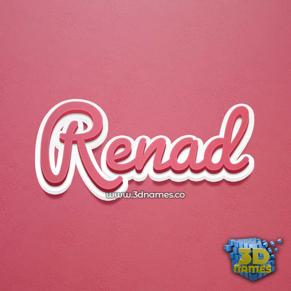 renad in Red Scribble style - 3D name wallpaper renad in Red Scribble style - 3D name wallpaper