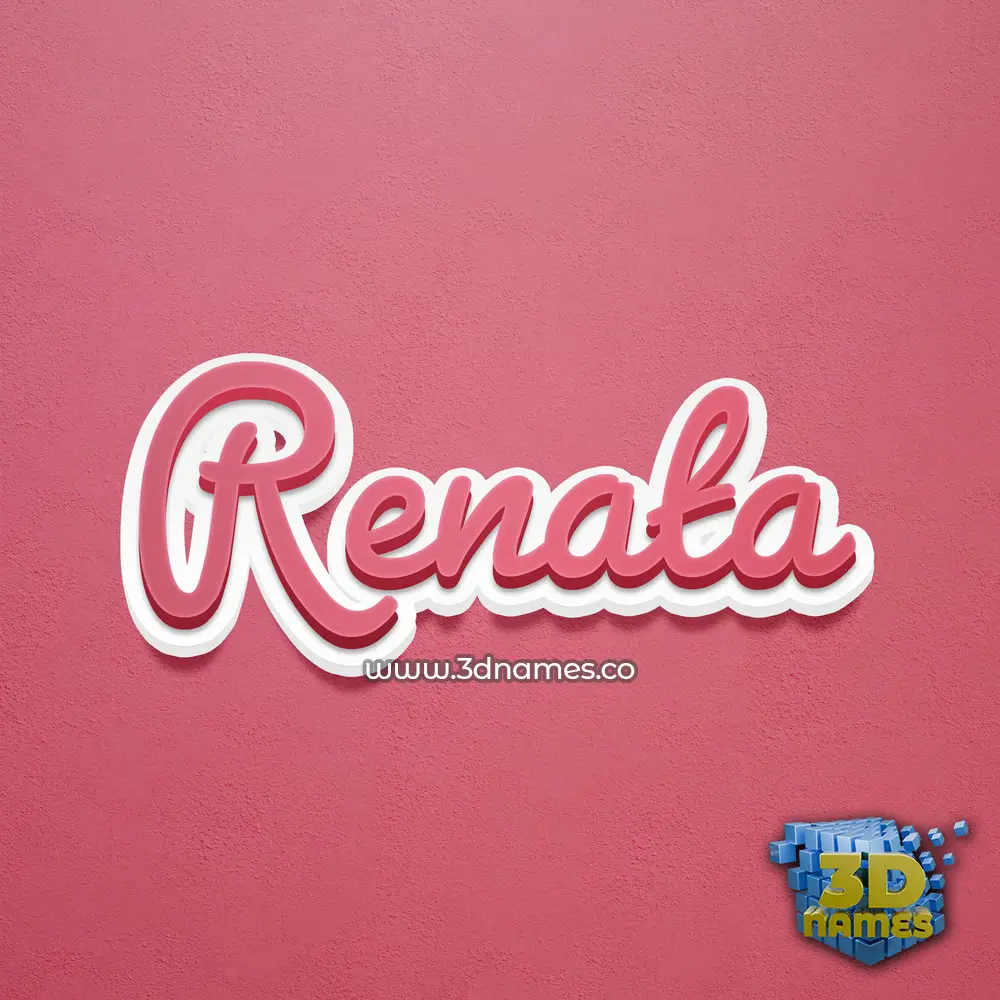 renata in Red Scribble style - 3D name wallpaper