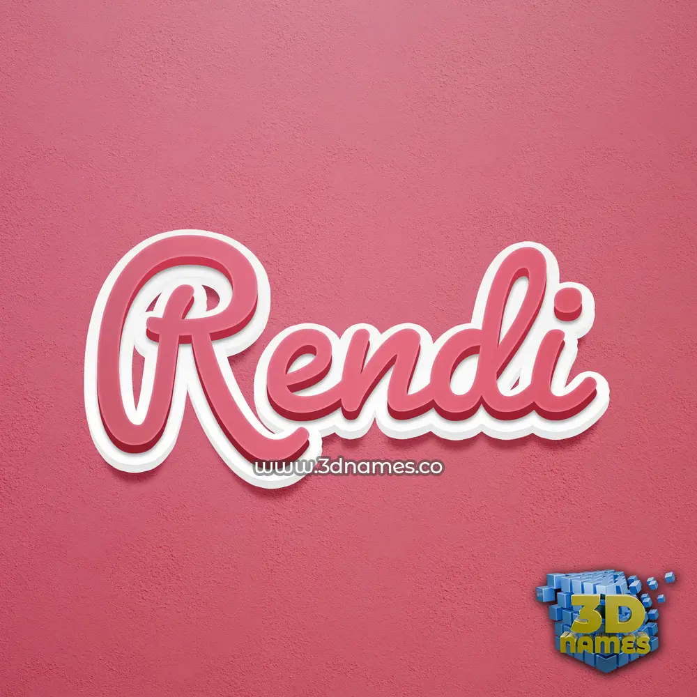 rendi in Red Scribble style - 3D name wallpaper rendi in Red Scribble style - 3D name wallpaper