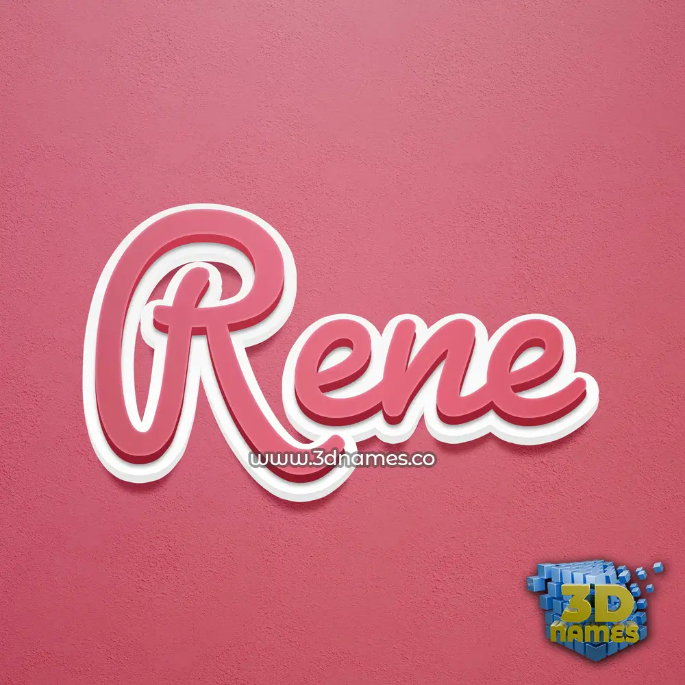 rene in Red Scribble style - 3D name wallpaper rene in Red Scribble style - 3D name wallpaper