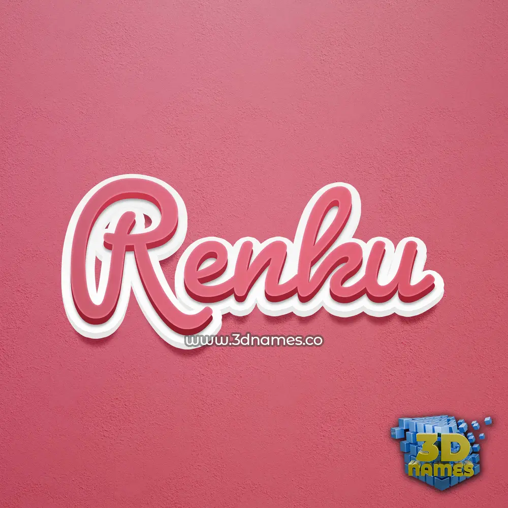 renku in Red Scribble style - 3D name wallpaper renku in Red Scribble style - 3D name wallpaper