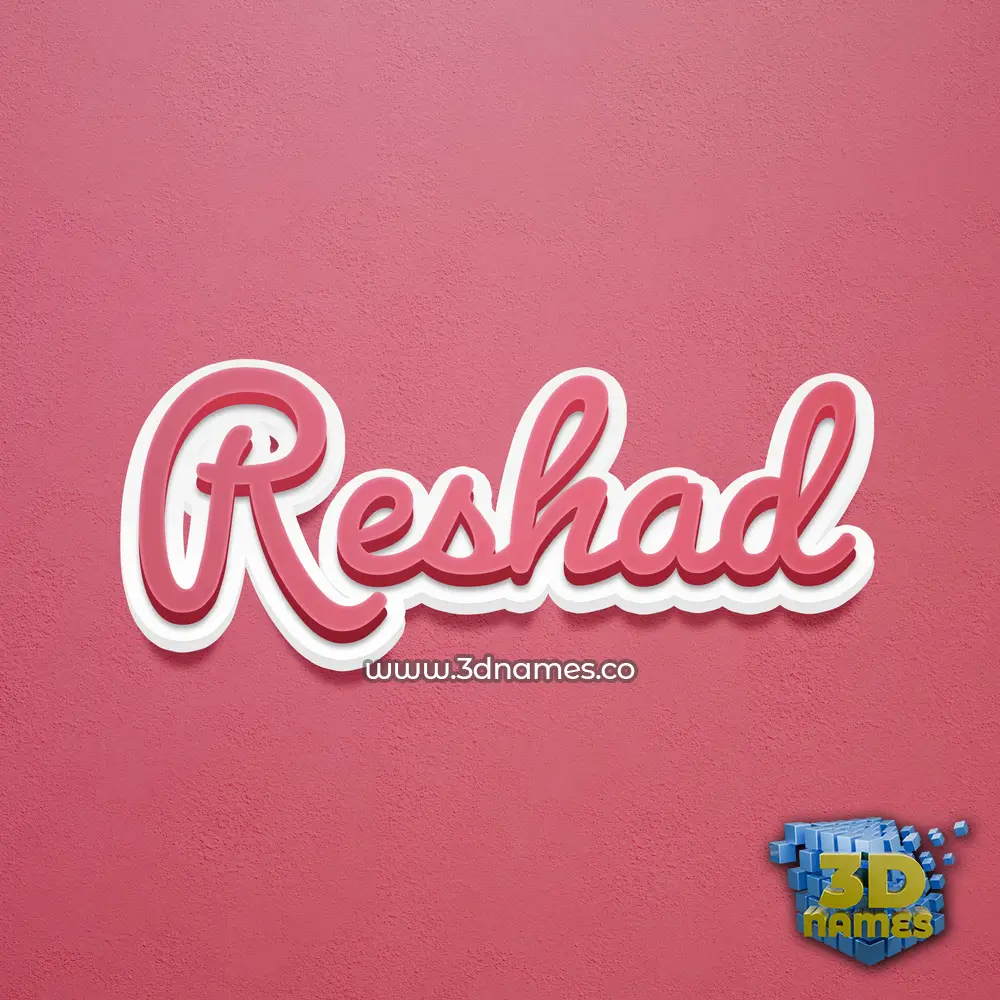 reshad in Red Scribble style - 3D name wallpaper reshad in Red Scribble style - 3D name wallpaper