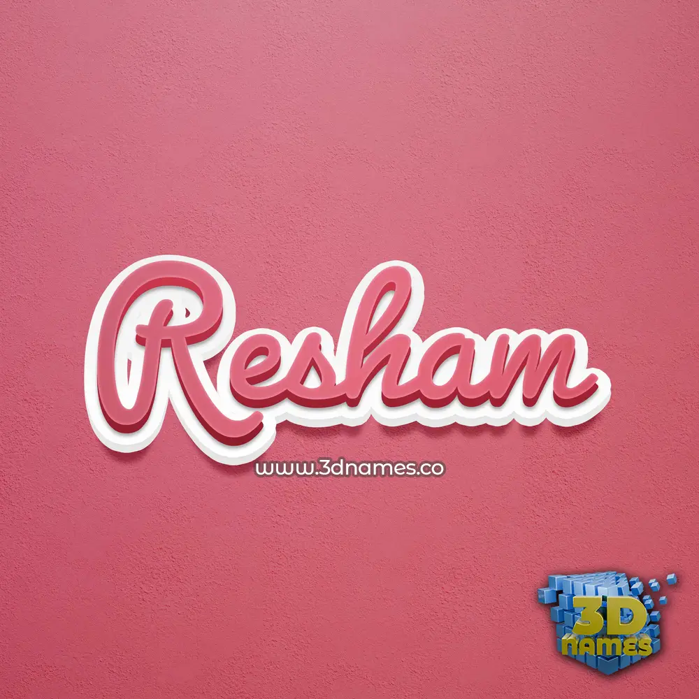 resham in Red Scribble style - 3D name wallpaper resham in Red Scribble style - 3D name wallpaper