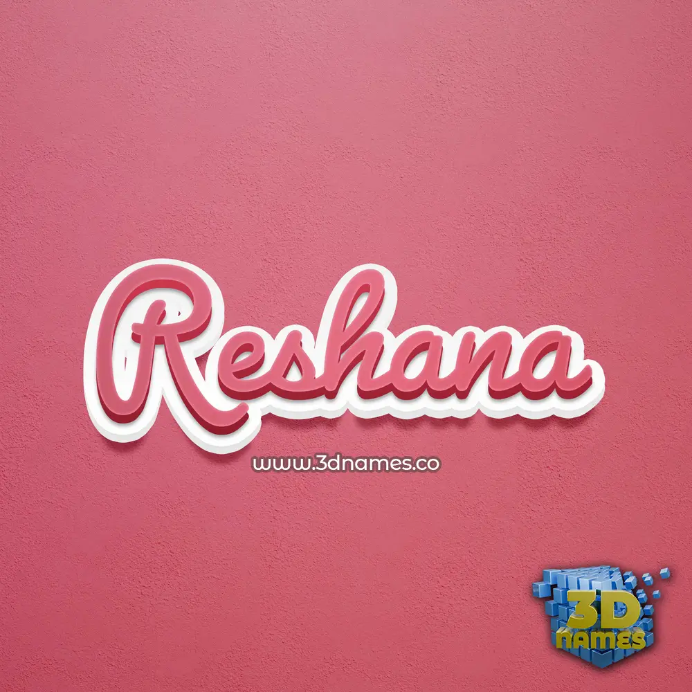 reshana in Red Scribble style - 3D name wallpaper reshana in Red Scribble style - 3D name wallpaper