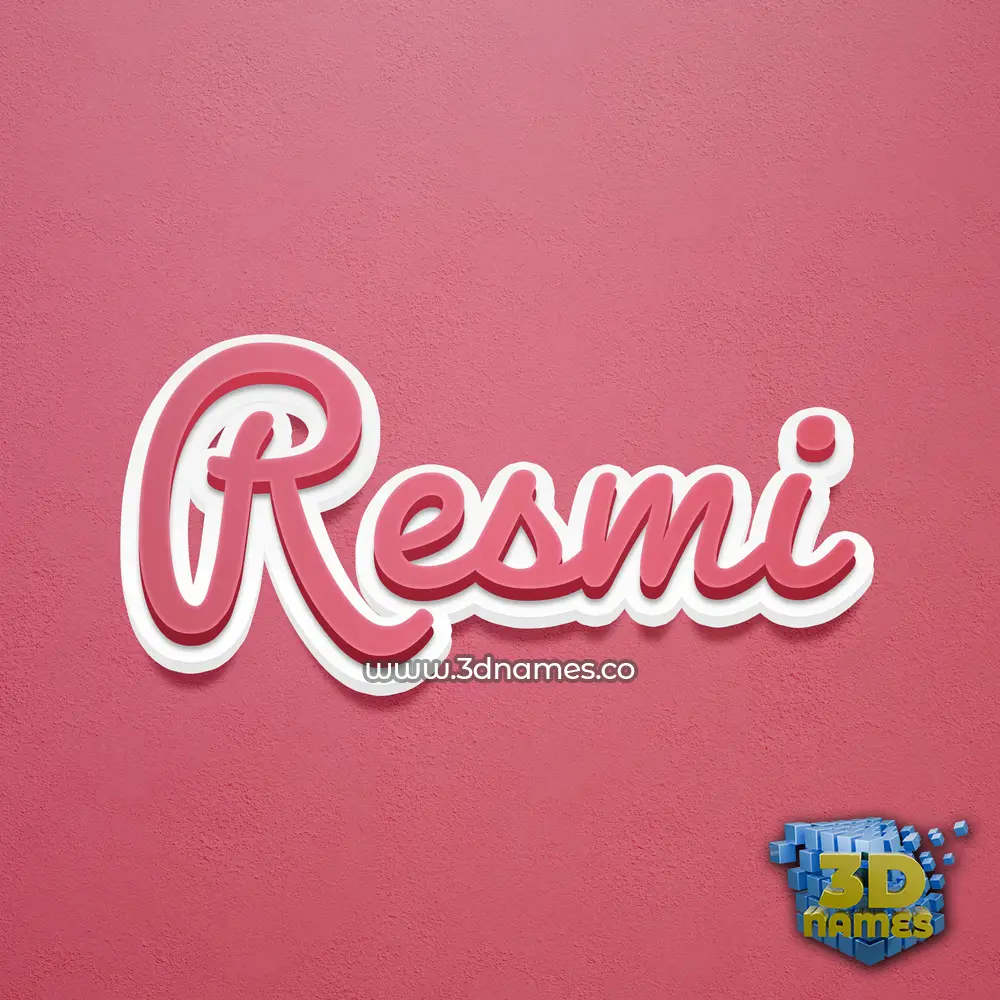 resmi in Red Scribble style - 3D name wallpaper resmi in Red Scribble style - 3D name wallpaper