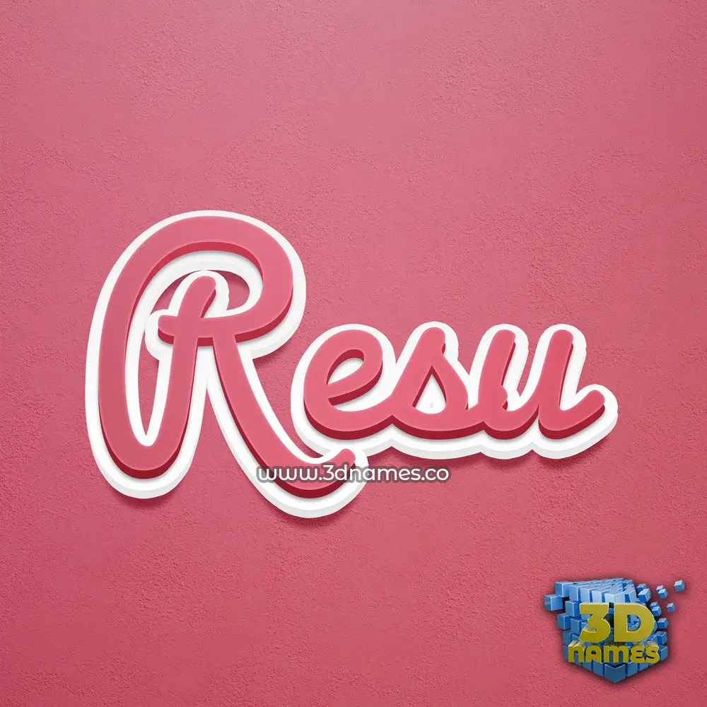 resu in Red Scribble style - 3D name wallpaper resu in Red Scribble style - 3D name wallpaper