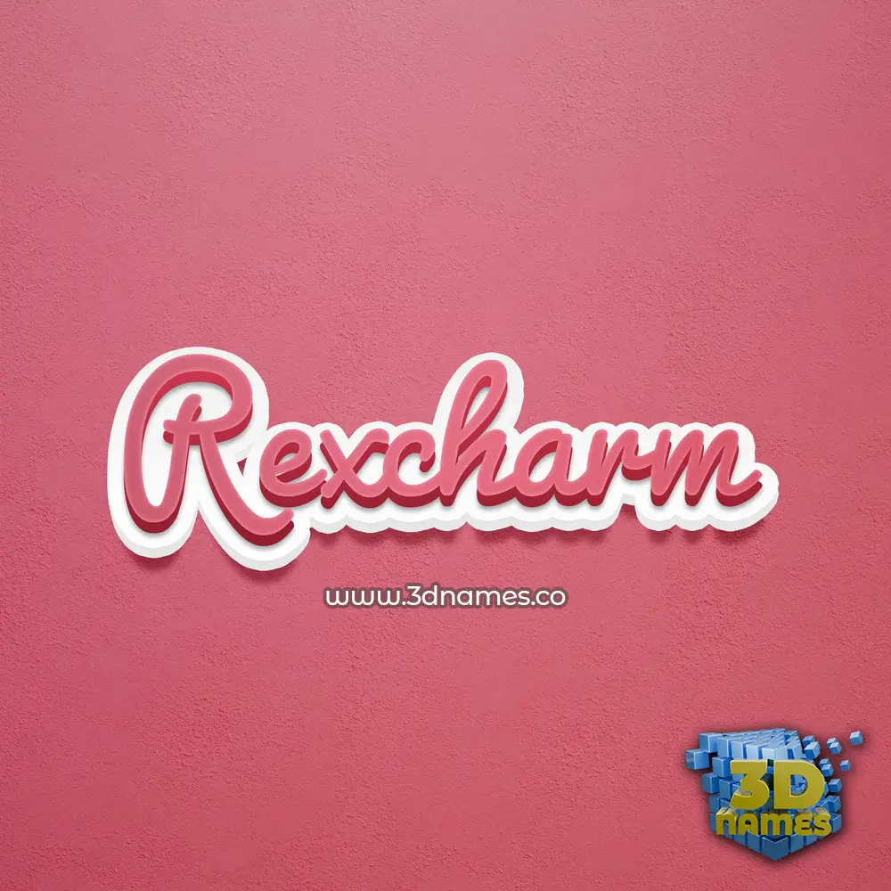 rexcharm in Red Scribble style - 3D name wallpaper rexcharm in Red Scribble style - 3D name wallpaper