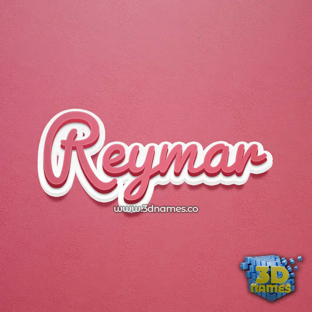 reymar in Red Scribble style - 3D name wallpaper