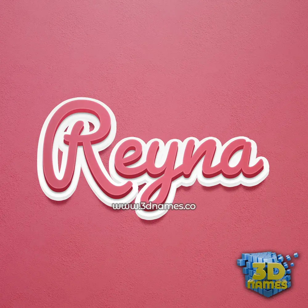 reyna in Red Scribble style - 3D name wallpaper