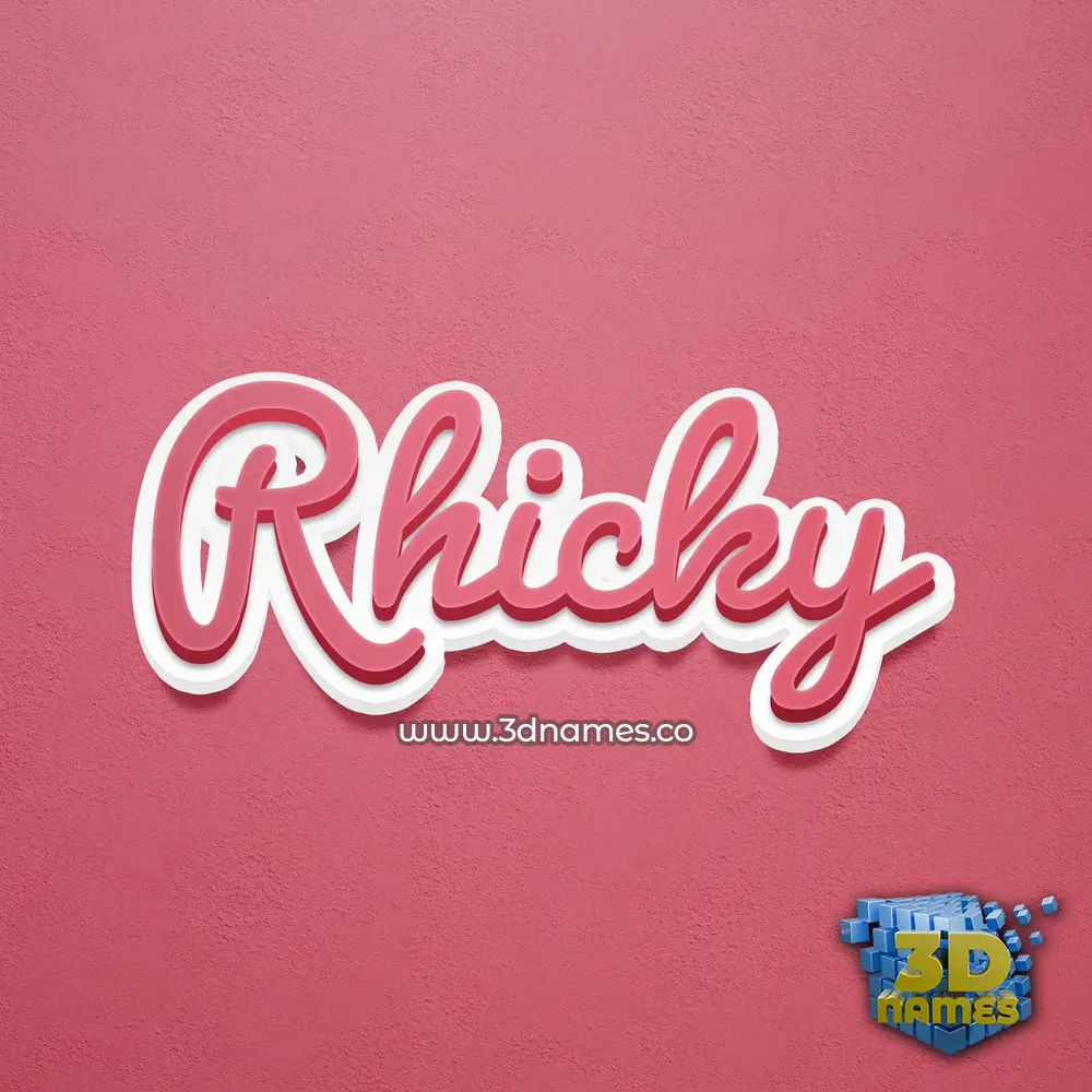 rhicky in Red Scribble style - 3D name wallpaper rhicky in Red Scribble style - 3D name wallpaper