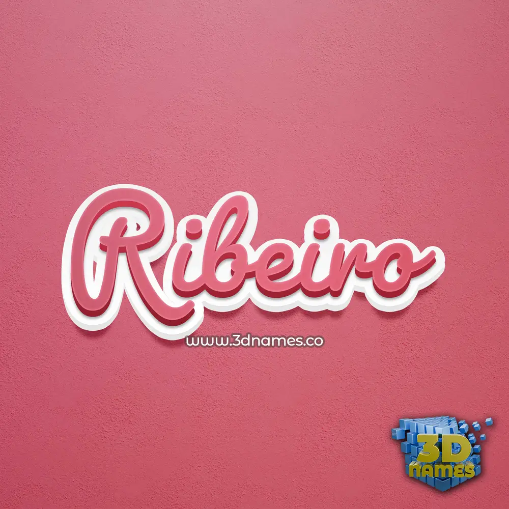 ribeiro in Red Scribble style - 3D name wallpaper ribeiro in Red Scribble style - 3D name wallpaper