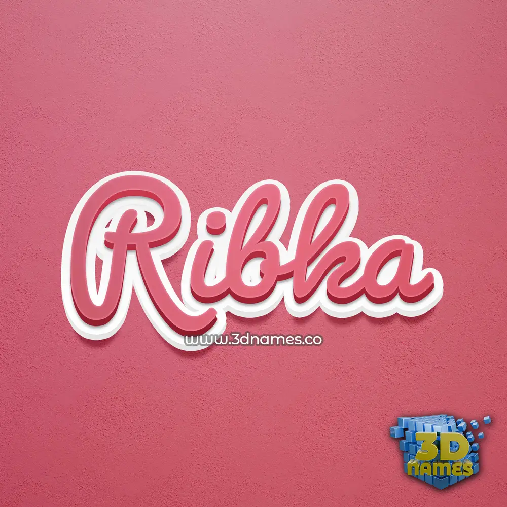 ribka in Red Scribble style - 3D name wallpaper ribka in Red Scribble style - 3D name wallpaper