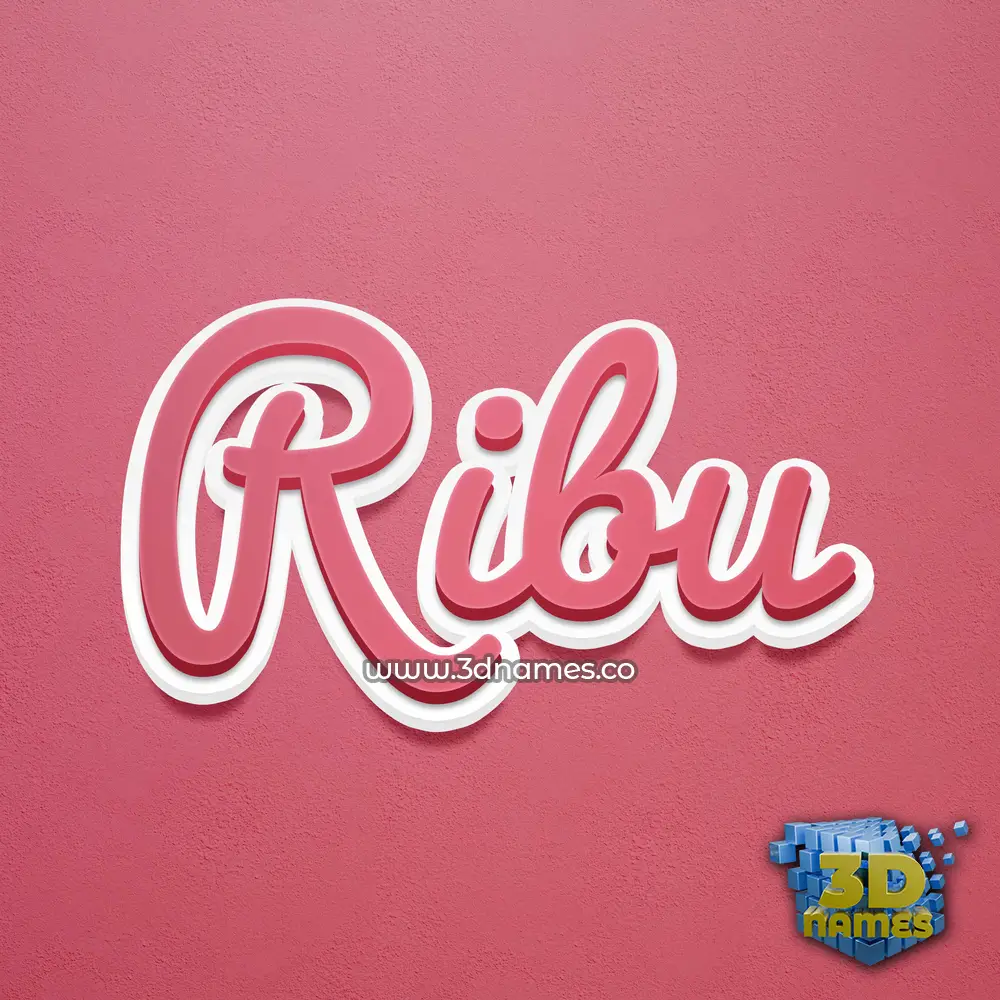 ribu in Red Scribble style - 3D name wallpaper ribu in Red Scribble style - 3D name wallpaper