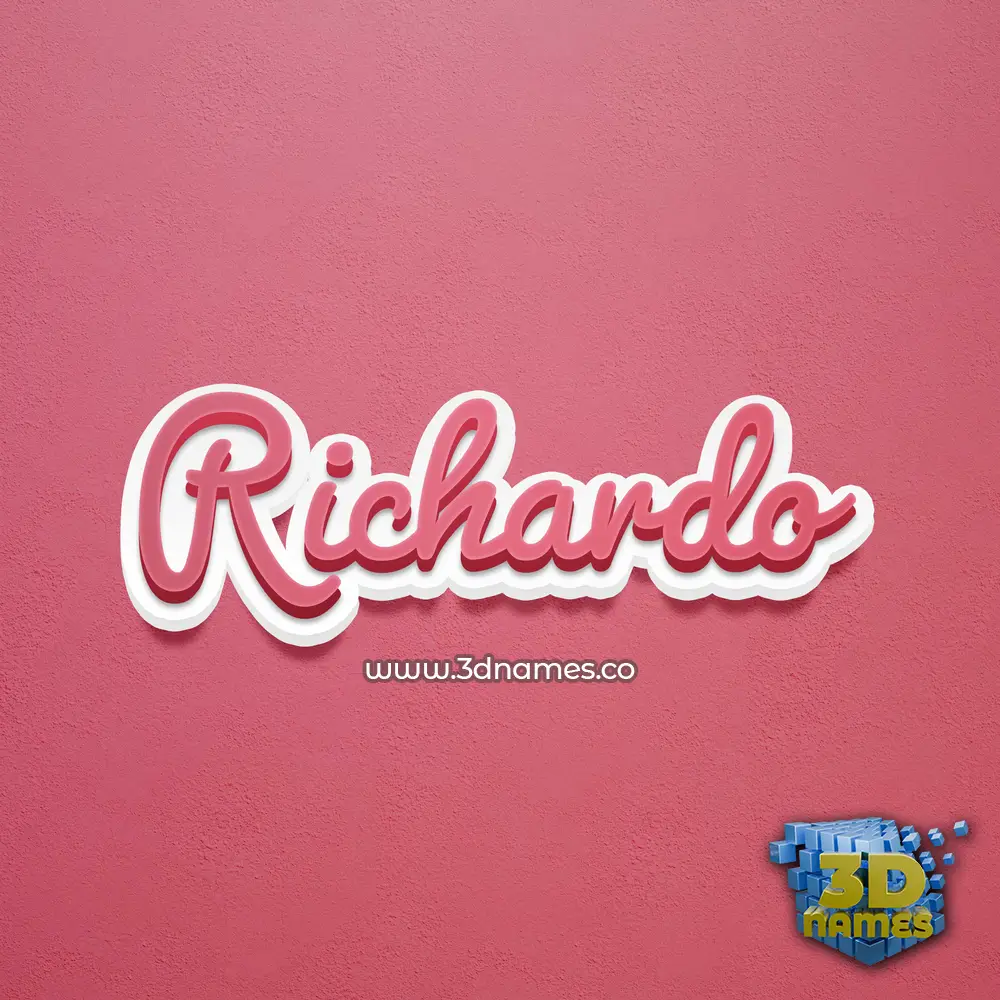 richardo in Red Scribble style - 3D name wallpaper richardo in Red Scribble style - 3D name wallpaper