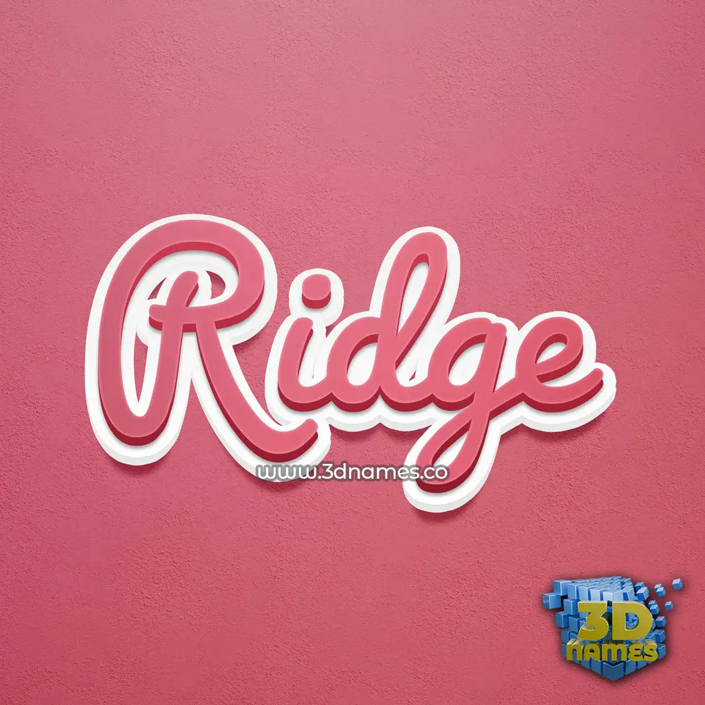 ridge in Red Scribble style - 3D name wallpaper ridge in Red Scribble style - 3D name wallpaper