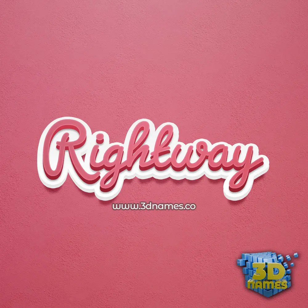 rightway in Red Scribble style - 3D name wallpaper rightway in Red Scribble style - 3D name wallpaper