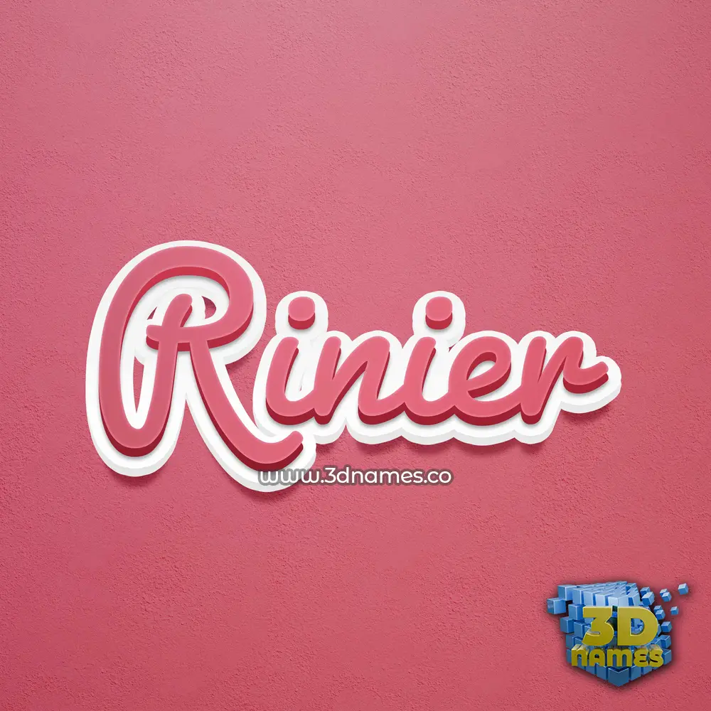 rinier in Red Scribble style - 3D name wallpaper