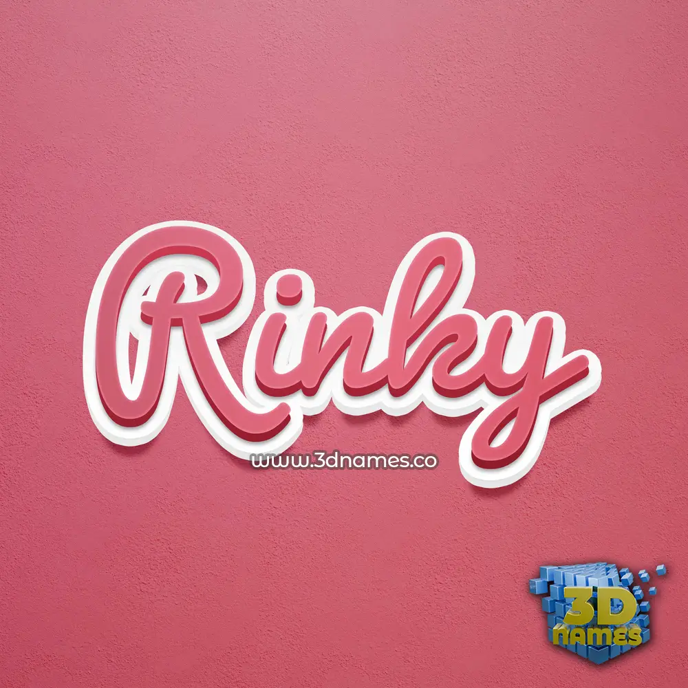 rinky in Red Scribble style - 3D name wallpaper