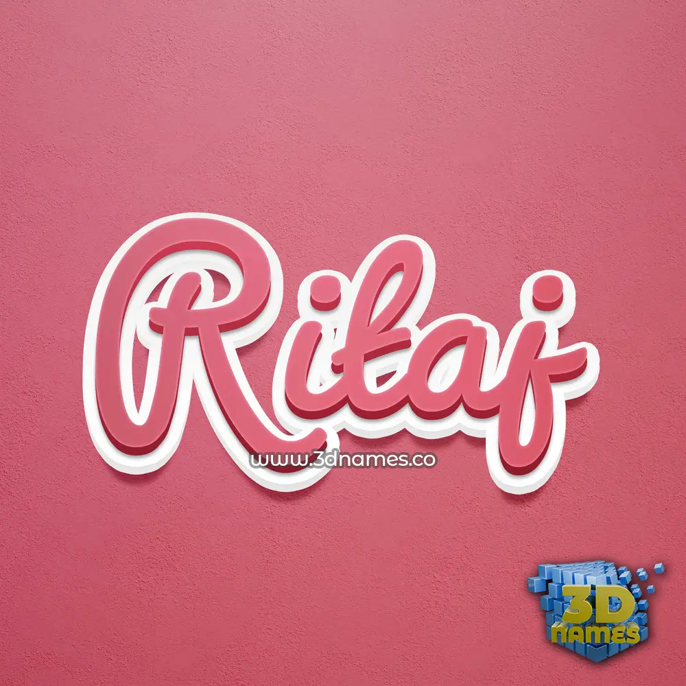 ritaj in Red Scribble style - 3D name wallpaper