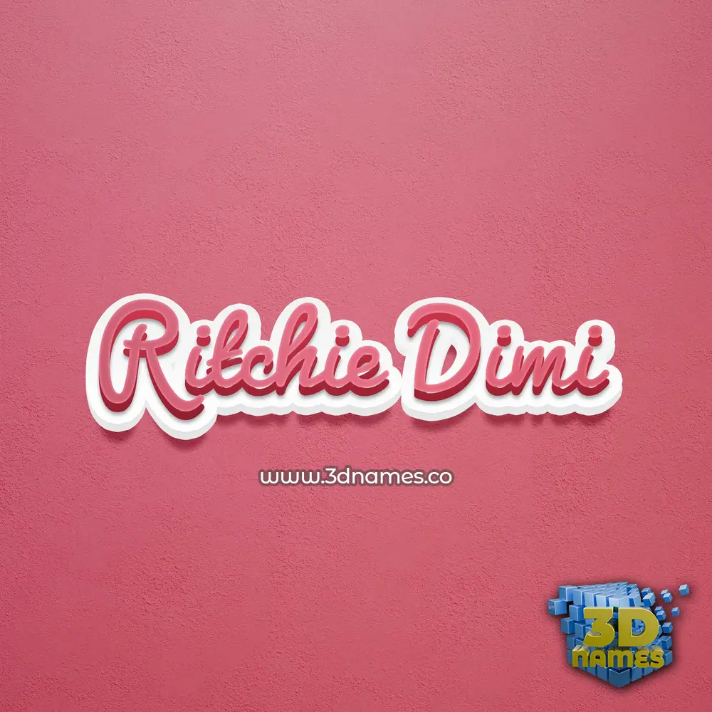 ritchie dimi in Red Scribble style - 3D name wallpaper ritchie dimi in Red Scribble style - 3D name wallpaper