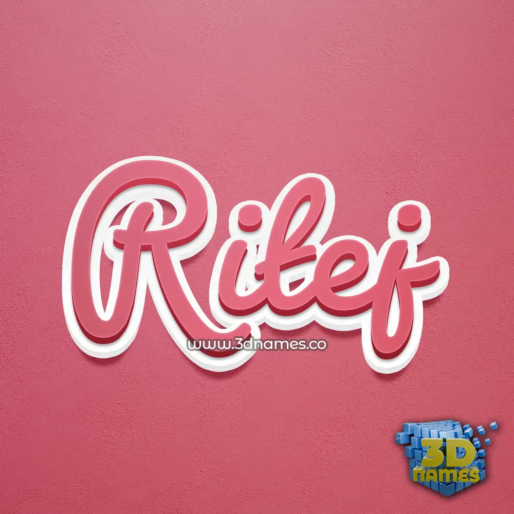 ritej in Red Scribble style - 3D name wallpaper