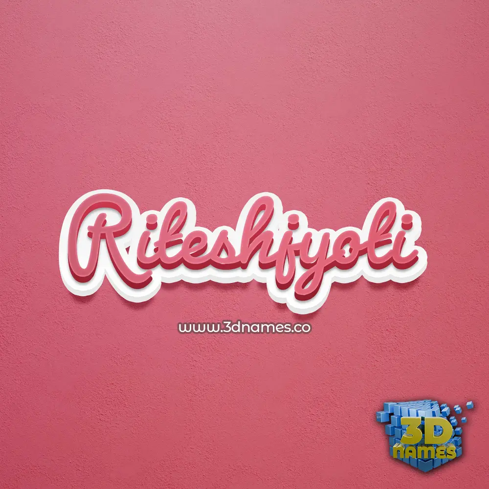 riteshjyoti in Red Scribble style - 3D name wallpaper riteshjyoti in Red Scribble style - 3D name wallpaper