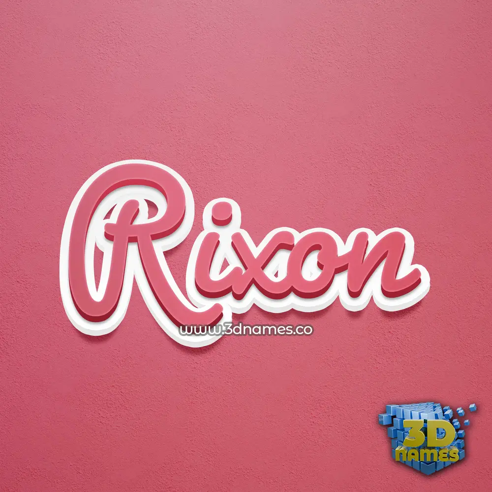 rixon in Red Scribble style - 3D name wallpaper rixon in Red Scribble style - 3D name wallpaper