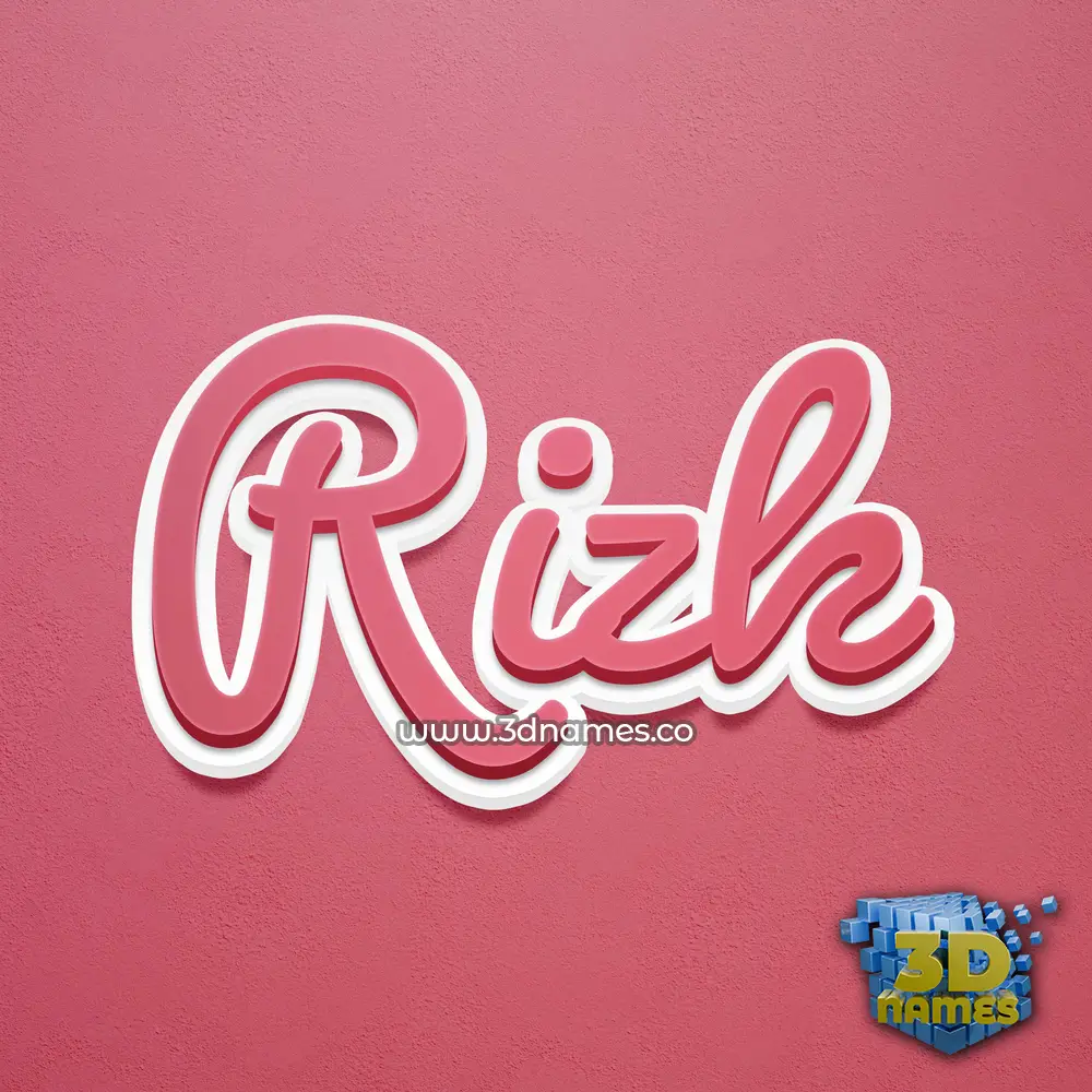rizk in Red Scribble style - 3D name wallpaper rizk in Red Scribble style - 3D name wallpaper