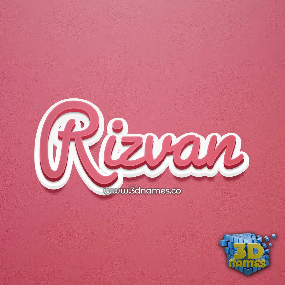 rizvan in Red Scribble style - 3D name wallpaper rizvan in Red Scribble style - 3D name wallpaper
