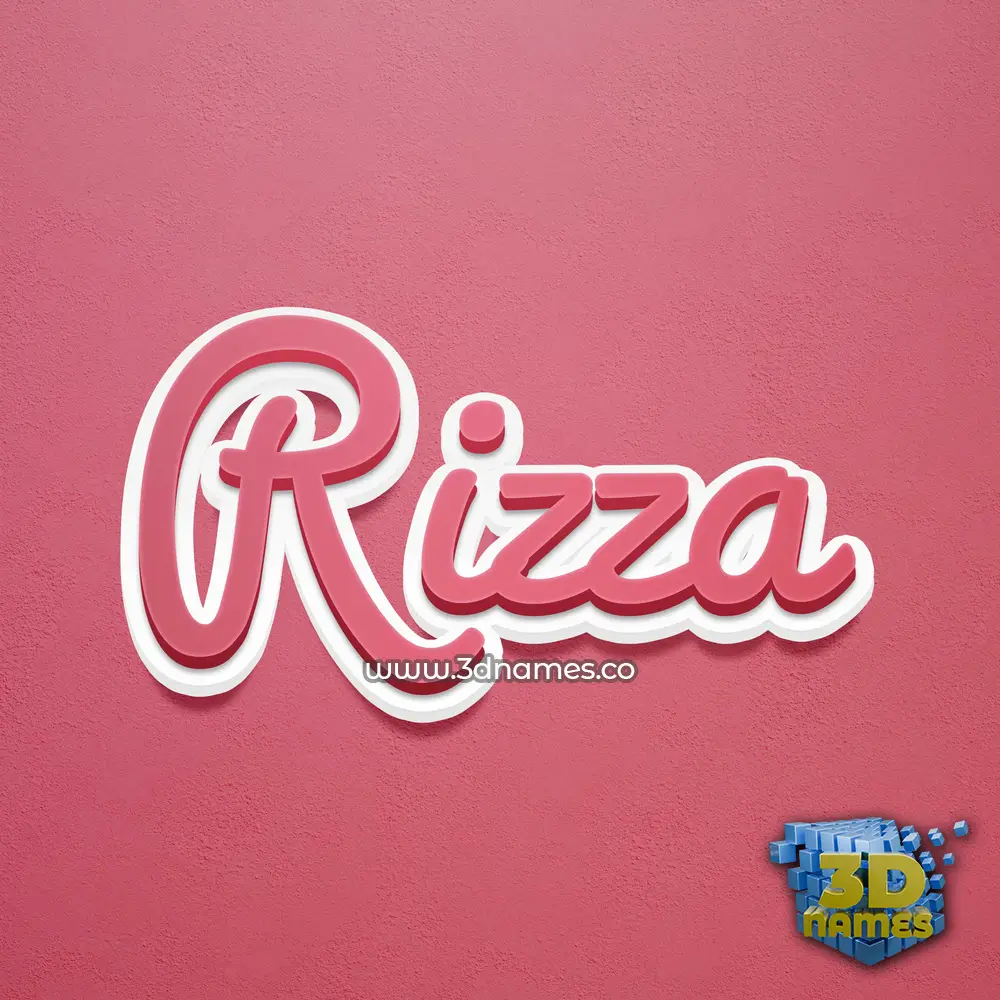 rizza in Red Scribble style - 3D name wallpaper rizza in Red Scribble style - 3D name wallpaper