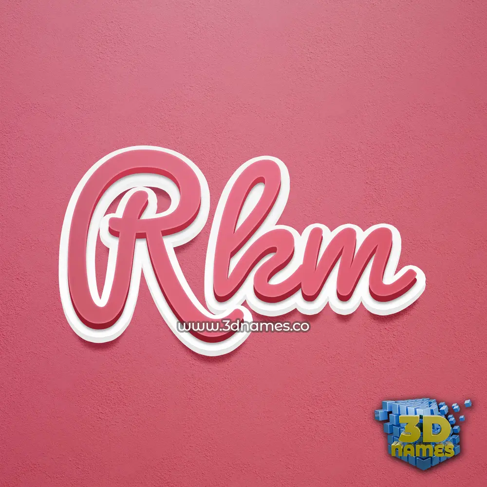 rkm in Red Scribble style - 3D name wallpaper rkm in Red Scribble style - 3D name wallpaper