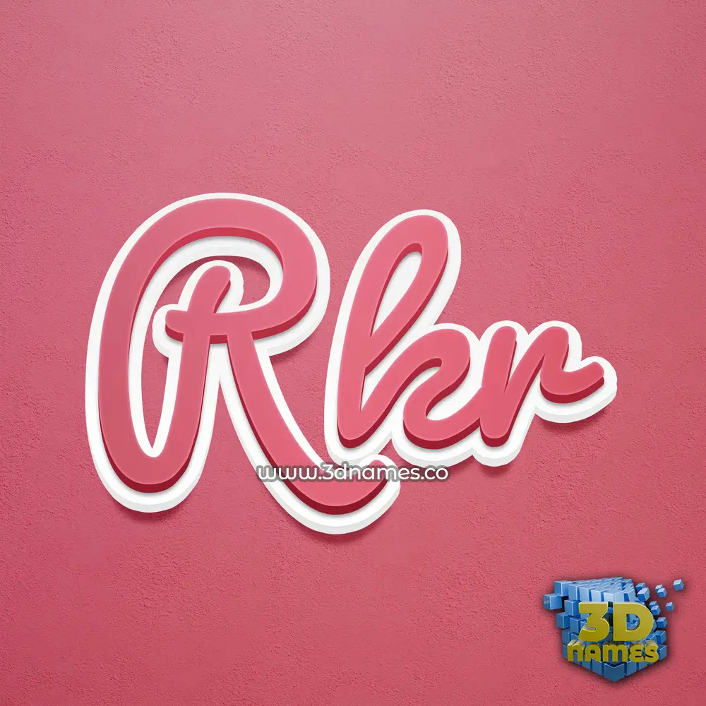 rkr in Red Scribble style - 3D name wallpaper rkr in Red Scribble style - 3D name wallpaper