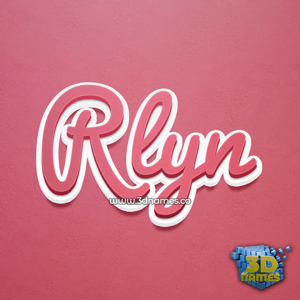 rlyn in Red Scribble style - 3D name wallpaper rlyn in Red Scribble style - 3D name wallpaper