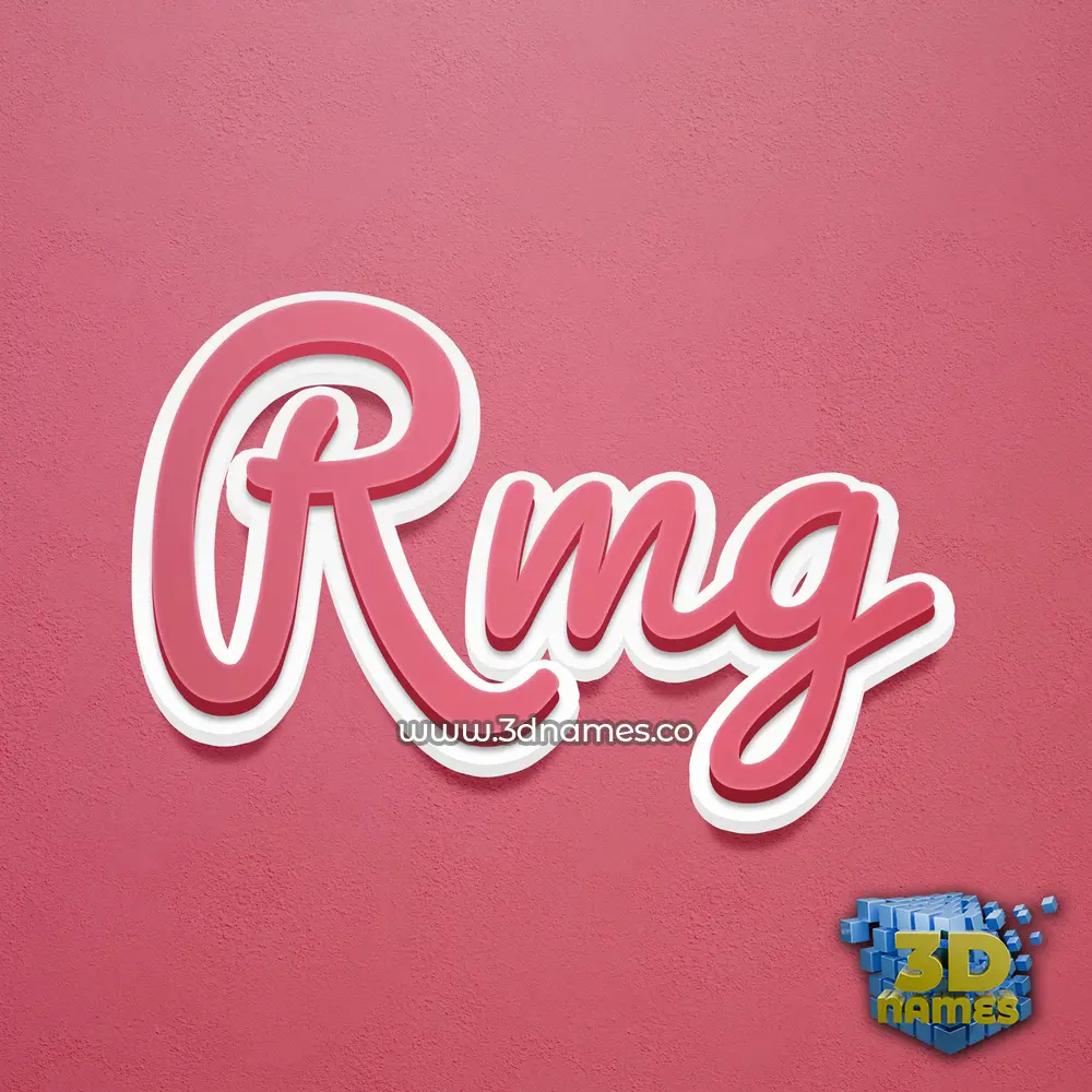 rmg in Red Scribble style - 3D name wallpaper