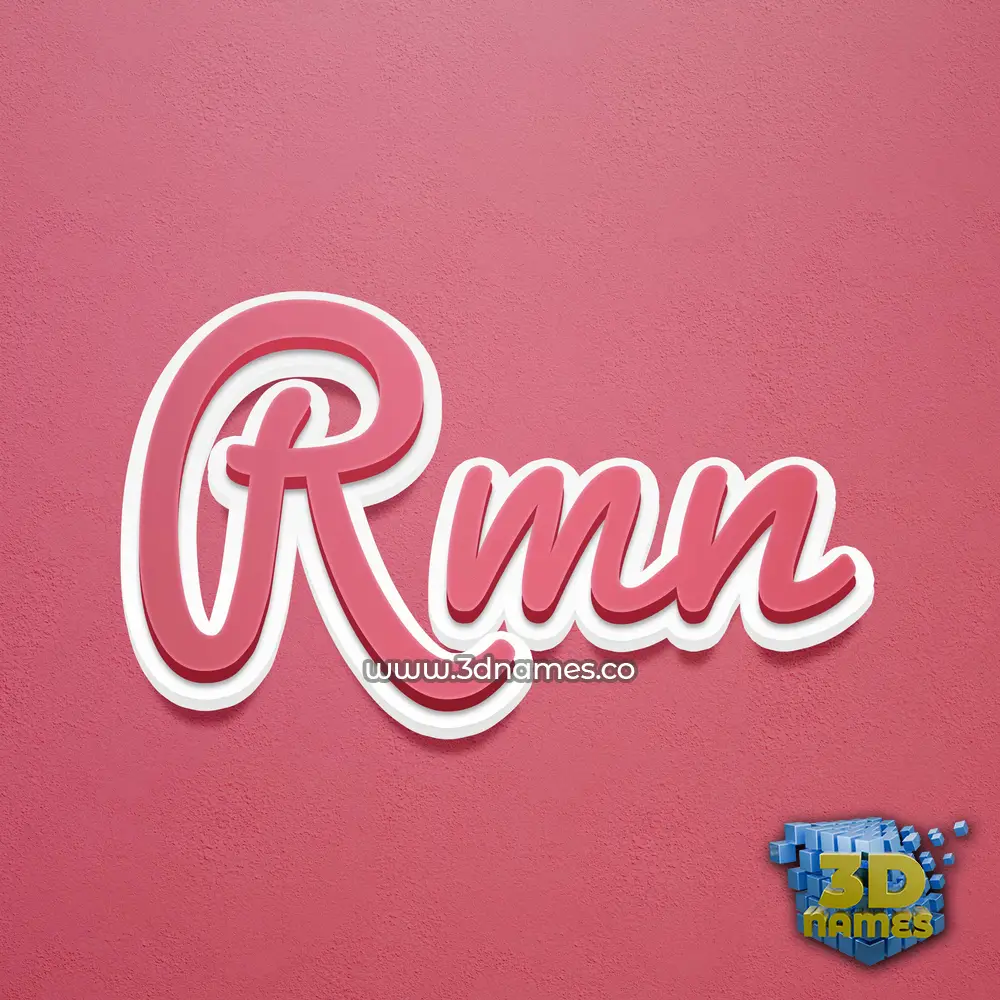 rmn in Red Scribble style - 3D name wallpaper rmn in Red Scribble style - 3D name wallpaper