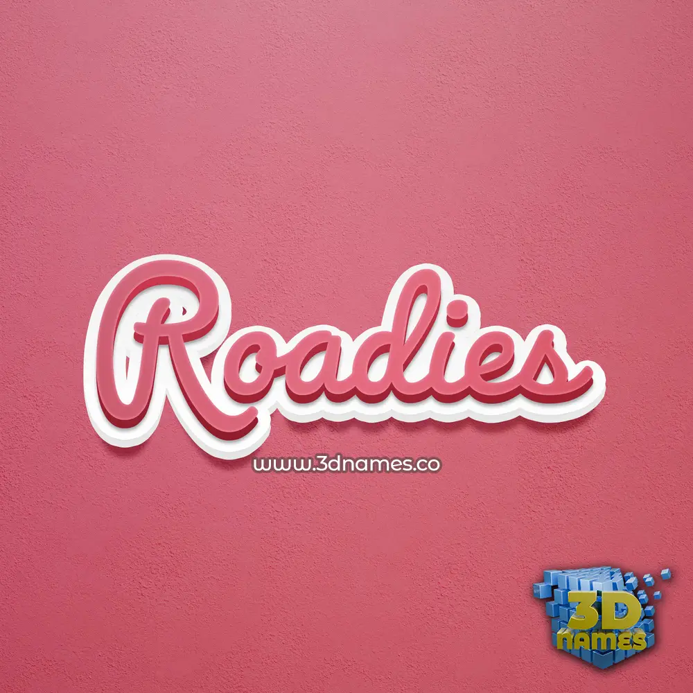 roadies in Red Scribble style - 3D name wallpaper roadies in Red Scribble style - 3D name wallpaper