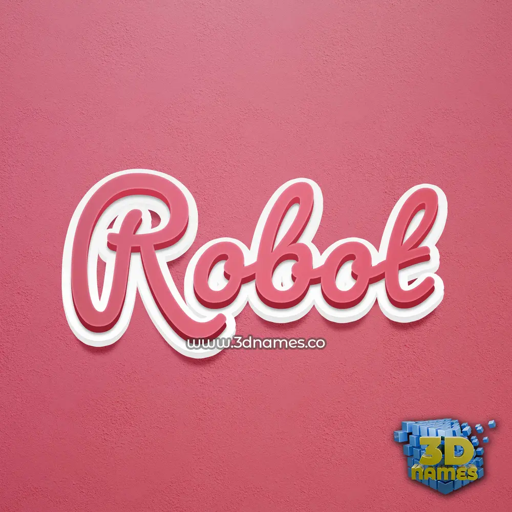 robot in Red Scribble style - 3D name wallpaper robot in Red Scribble style - 3D name wallpaper