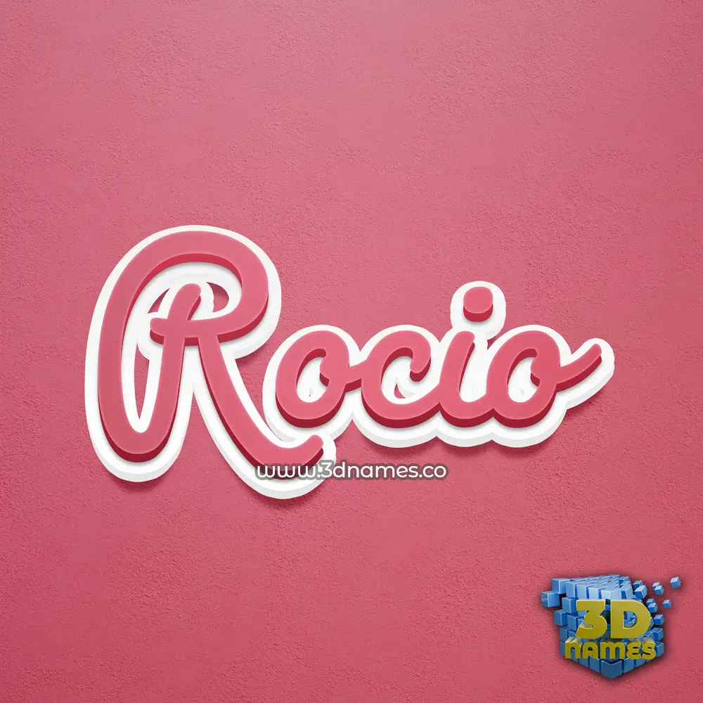 rocio in Red Scribble style - 3D name wallpaper