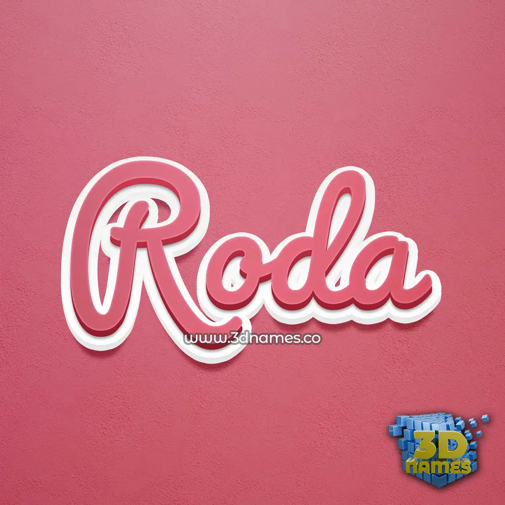 roda in Red Scribble style - 3D name wallpaper roda in Red Scribble style - 3D name wallpaper